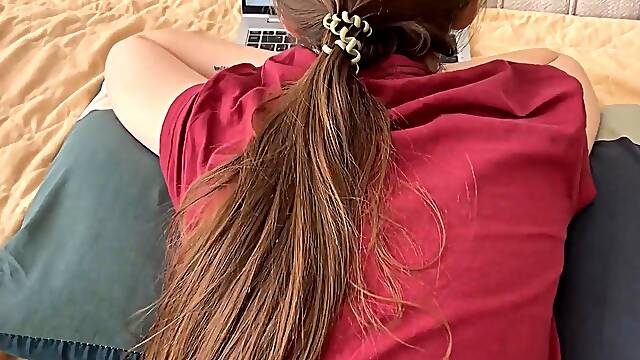 Stepbro Derails Teen Stepsisters Study with Big Cock