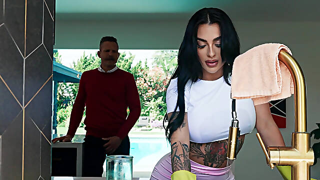 Curvy maid The Official Egypt gets hard fucked and cum in mouth