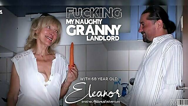 Eleanor Lucky To Fuck My Skinny 68 Year Old Granny Landlord Eleanor In Her House When Her Husband Just Left - Leslie Taylor