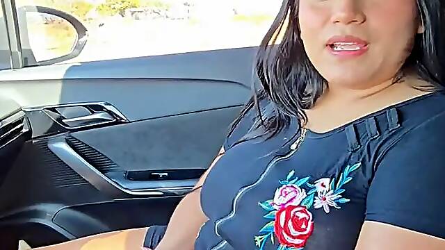 Stepson fucks his busty stepmom Maria Carbaleon after some driving lessons
