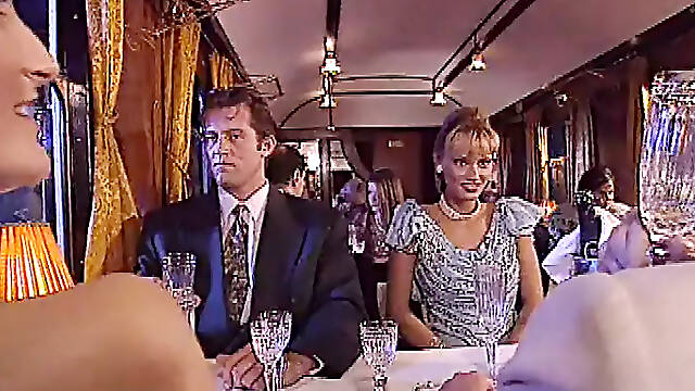 Oriental beauty rides express train to ecstasy