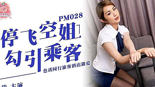 Slutty Chinese flight attendant gets plowed in fancy hotel