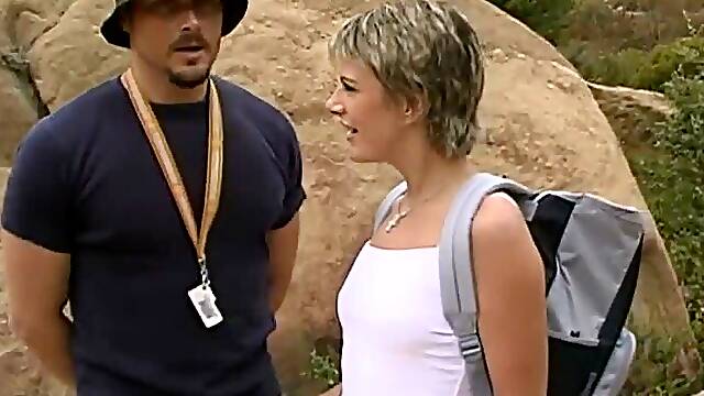 Blonde milf mom outdoors fucking