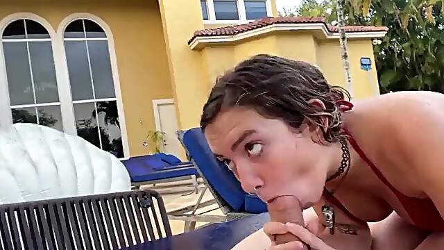 Sexy Large Butt Stepsis Banging Hardcore By The Pool - Luke Cooper - Bailey Base