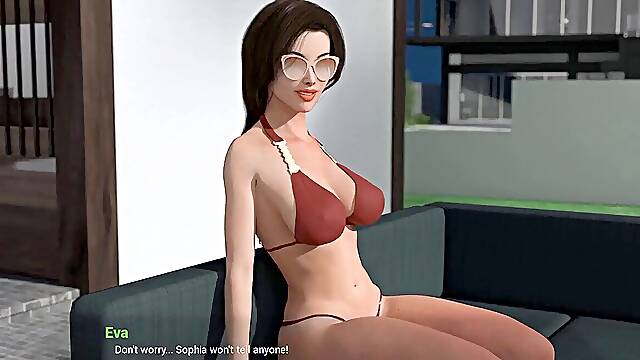 Step Aunt blow-job Then Step cousin inhale Job Away From Home #9 -gameplay