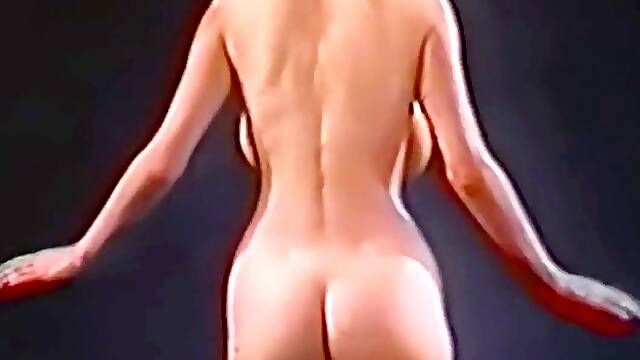 Antique striptease with huge-chested Lee Germaine, upscaled to 4K