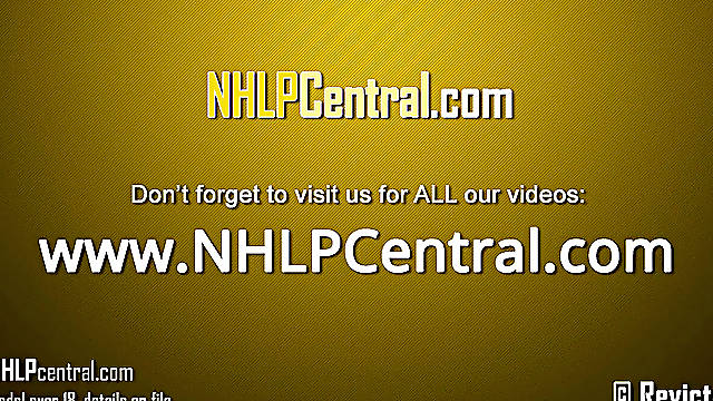 Adorable towheaded April Paisley finger pokes tight pussy in retro girdle nylons