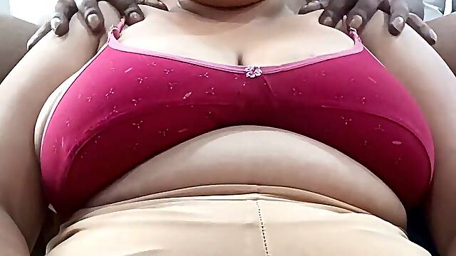 Funbags rubdown of chubby girl in her hostel apartment