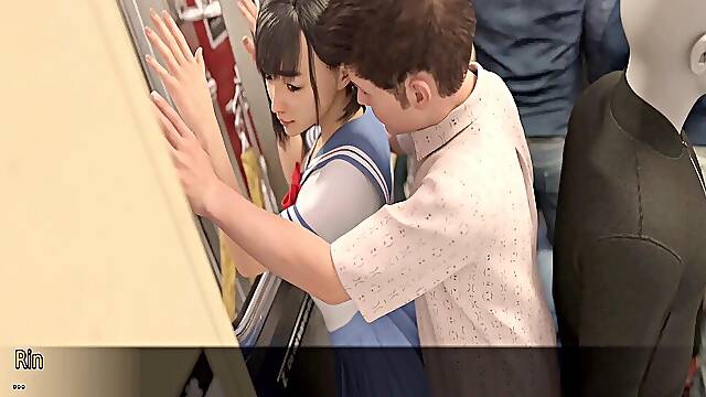 Romp Scene In public train - Horny Step Sis - Step step-brother - Animated pornography