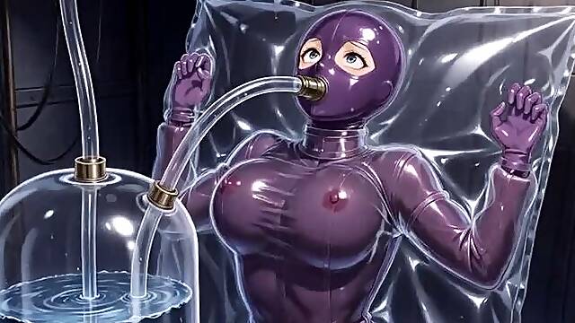 Water Resistance Long Tube Breath Play | Heavy Latex Vacuum & Extreme