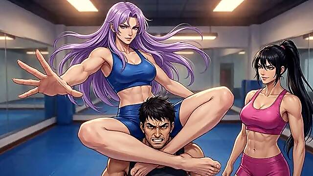 Mixed Wrestling Stories #10: Lavender Thighs Unleashed