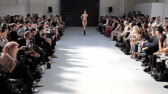 Celebrities on podium. Fashion week