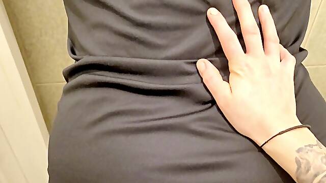 Bossy female supervisor catches worker slacking off in restroom, anally pounds him with massive strap-on to boost productivity