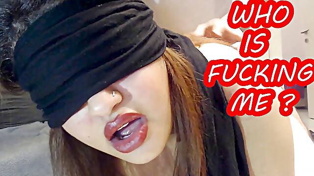 Blindfolded woman has no idea she fucked by stranger!