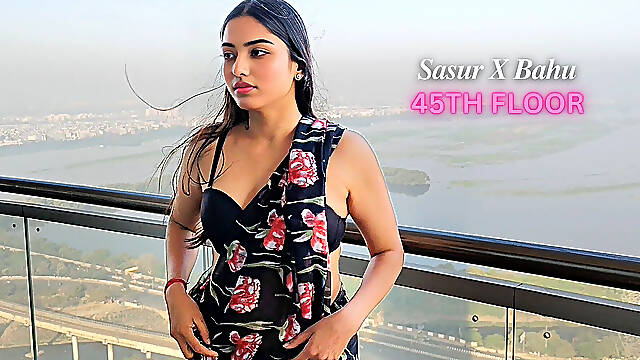 Indian Bahu Having Hardcore Sex at 45th Floor with Delhi City View