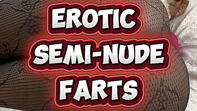 Erotic Semi Nude Farts by Black African Fart Queen