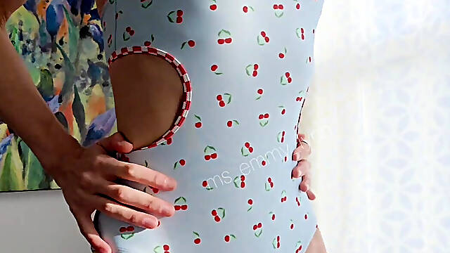 One Piece Swimsuit Try on Tease