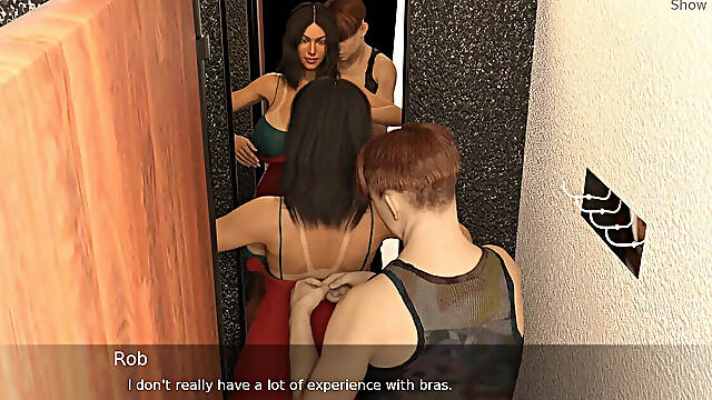 Project Hotwife - Gameplay - Roleplay - Shop Clerk Shows Cloths to Hotwife