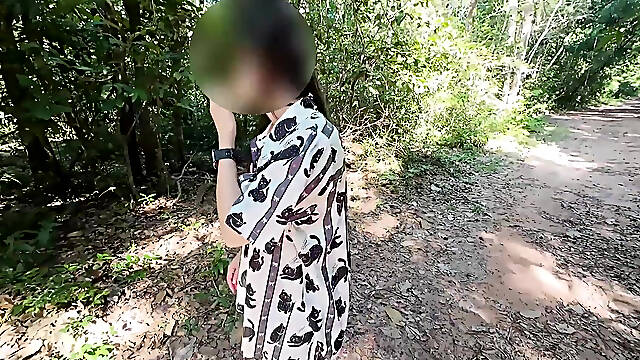 Cute Thai Girl Bragging but Pushing Masturbation Pain in the Forest Thai Voice
